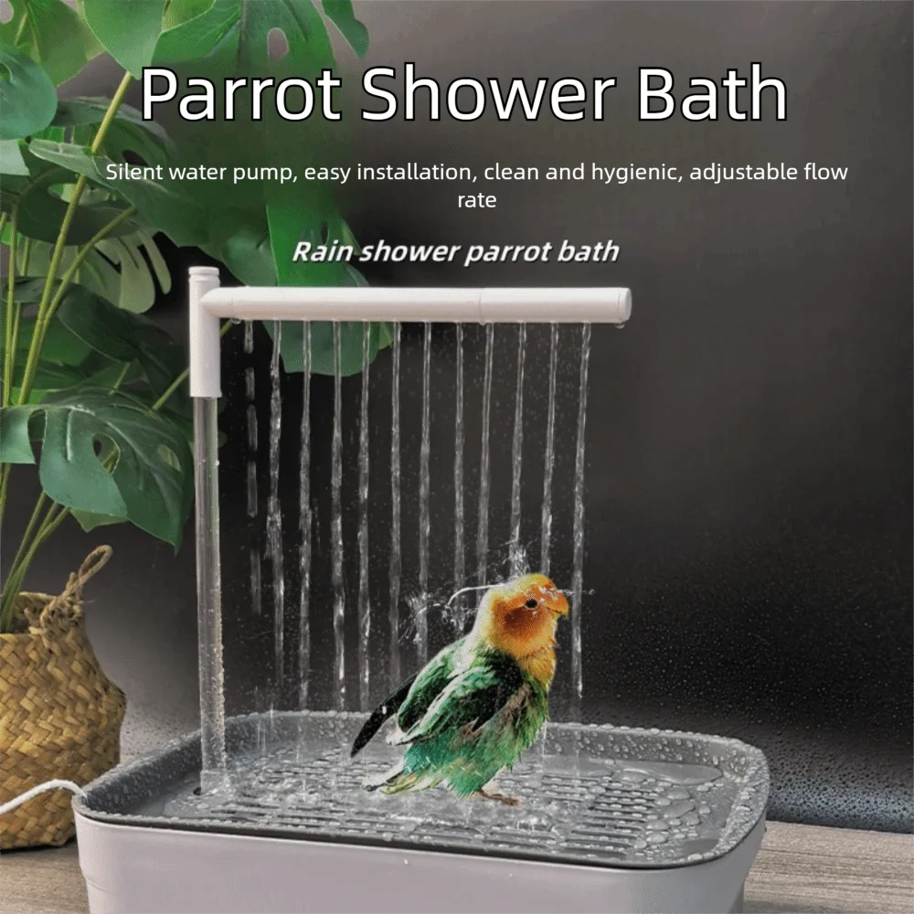 Automatic Parrot Bird Bath Tub USB