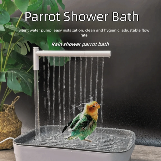 Automatic Parrot Bird Bath Tub USB