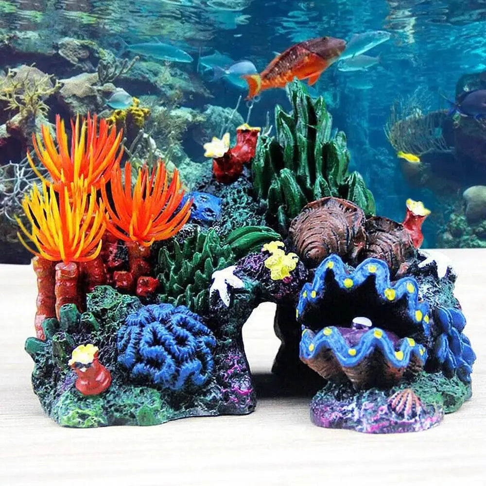 Simulated Coral Reef Fish Tank Ornament