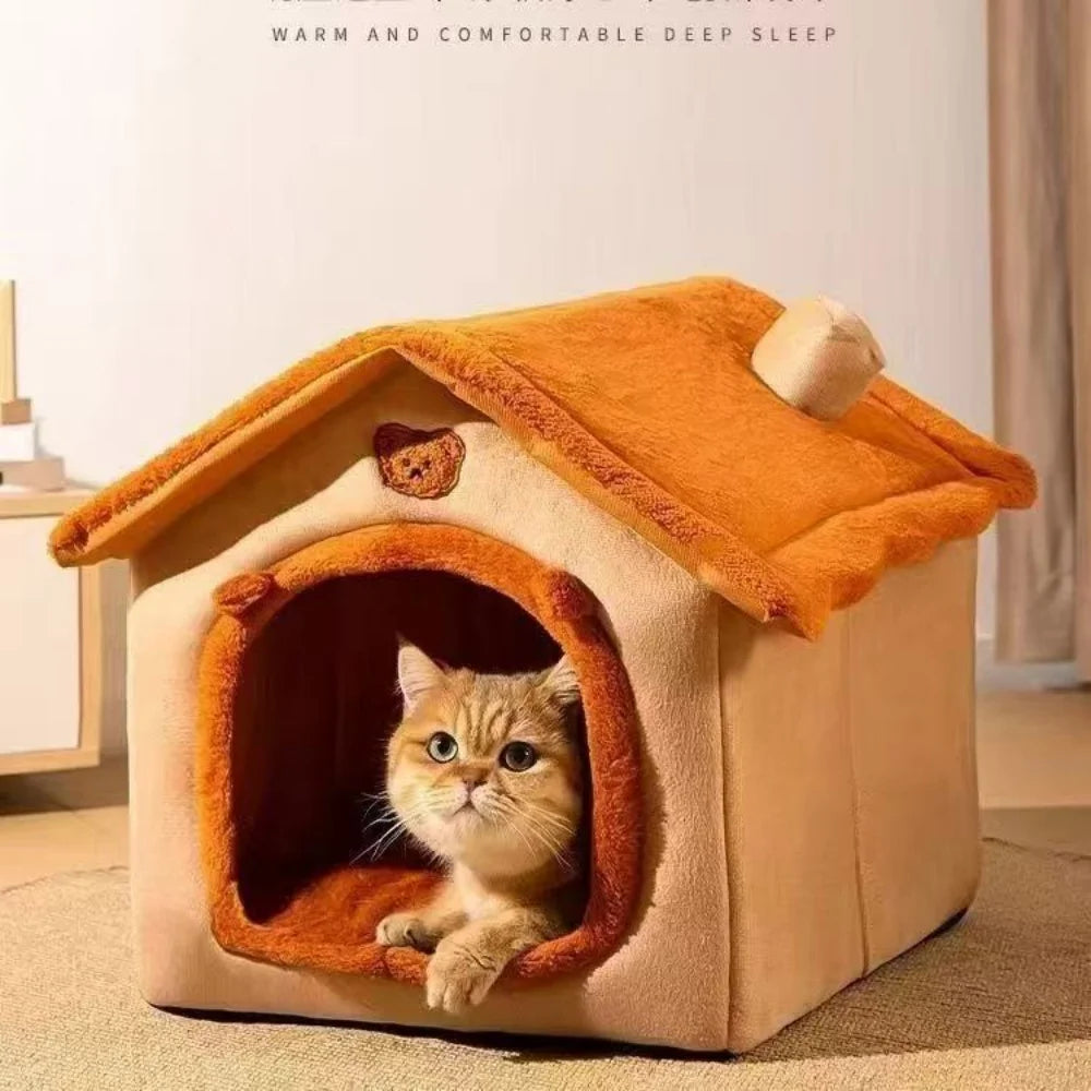 All Season Dog House Bed - Washable Pet Bed for Small Dogs