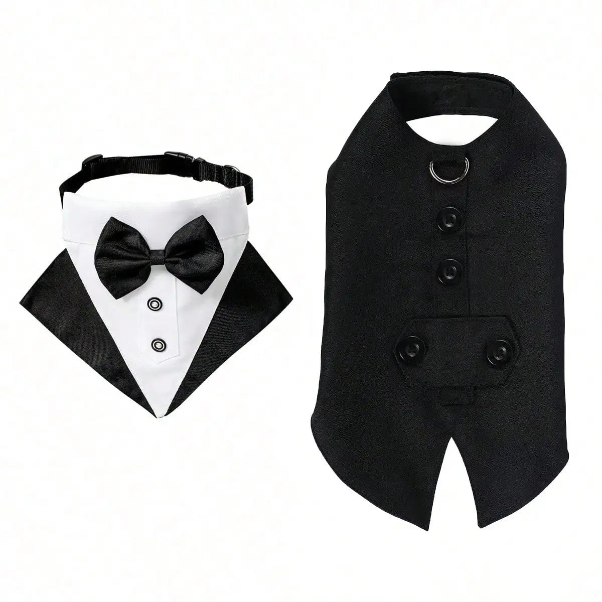Sucado Formal Dog Tuxedo Suit & Bowtie Set, Wedding Party Costume