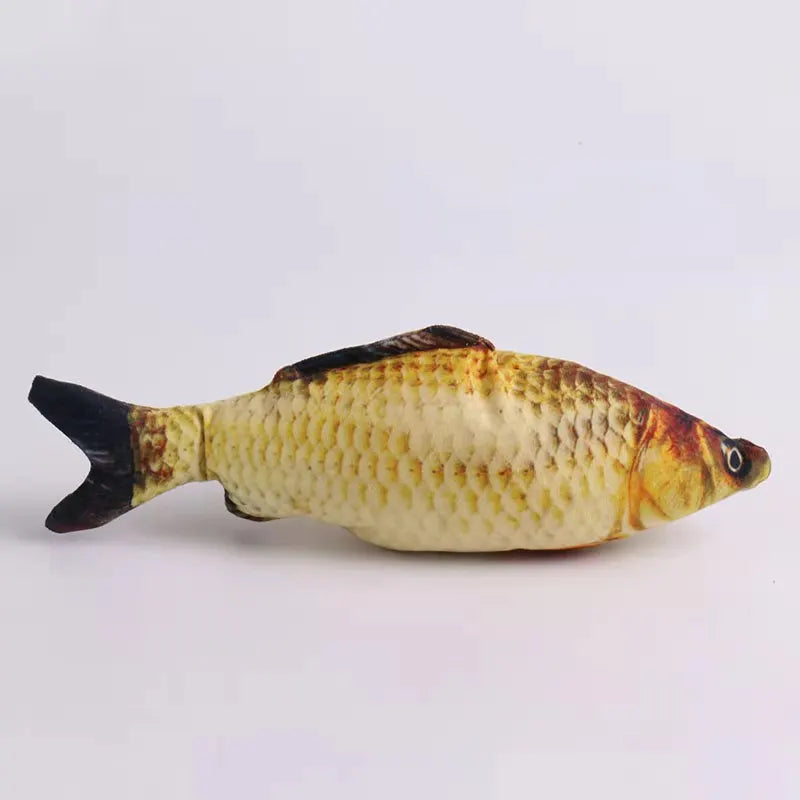 3D Cat Toy Fish Plush with Catnip