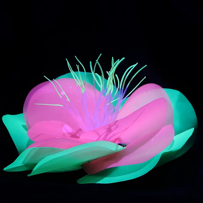 Glow Silicone Coral Aquarium Decor