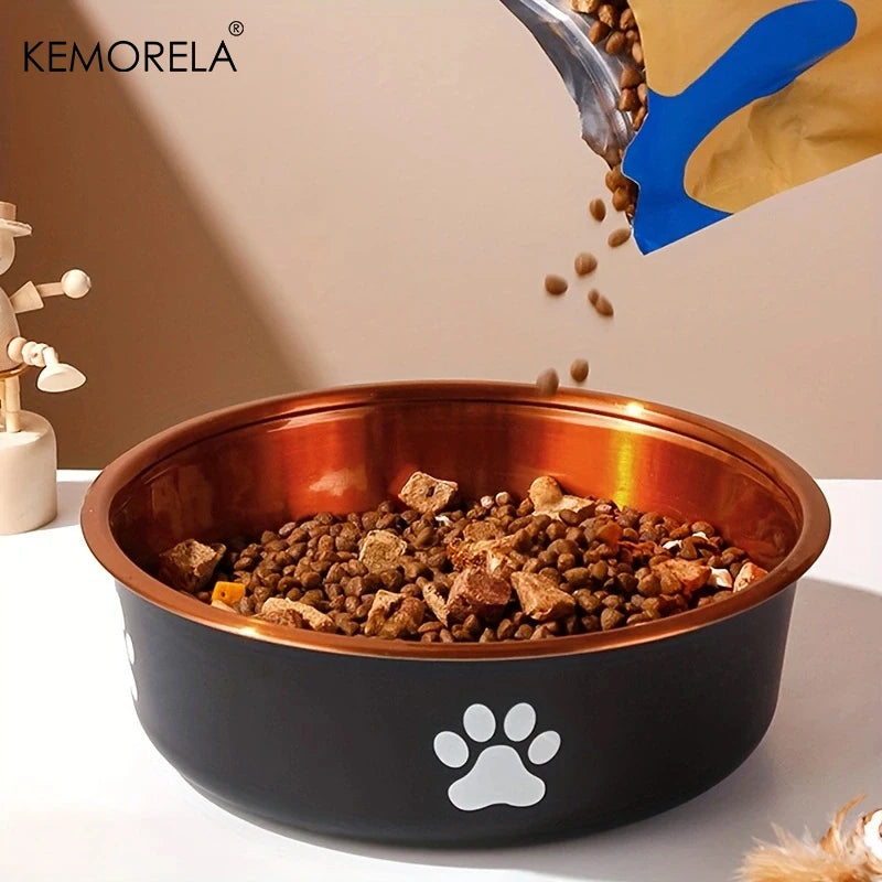 KEMORELA Anti-Slip Stainless Steel Dog Bowls