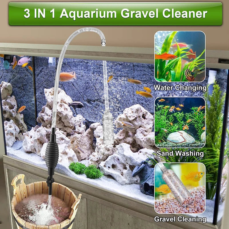 Fish Tank Water Changer Aquarium Siphon Vacuum Cleaner