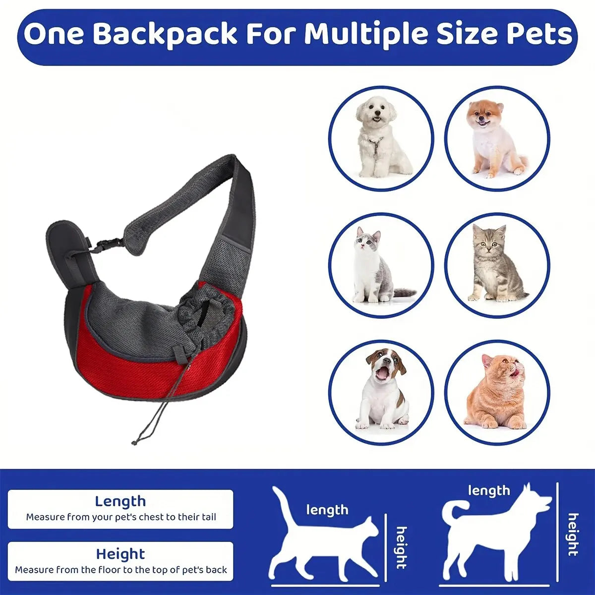 Breathable Mesh Pet Backpack for Small Breeds