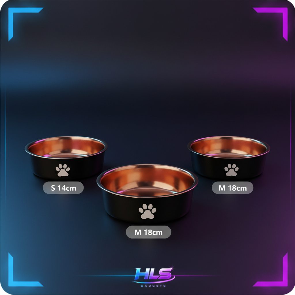 Anti-Slip Steel Dog Bowl