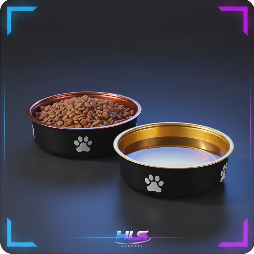 Anti-Slip Steel Dog Bowl
