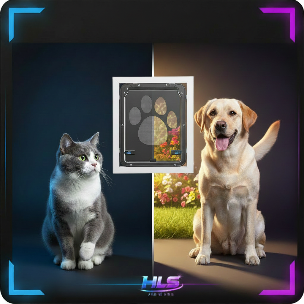 One Room - Cat & Dog Walking to Pet Door
