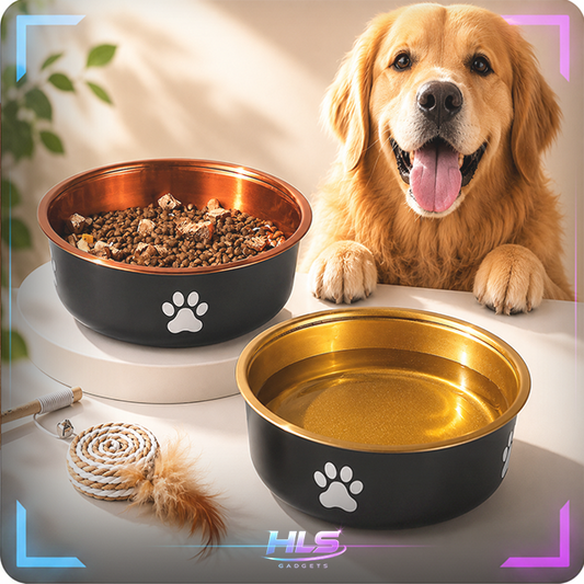 Anti-Slip Steel Dog Bowl